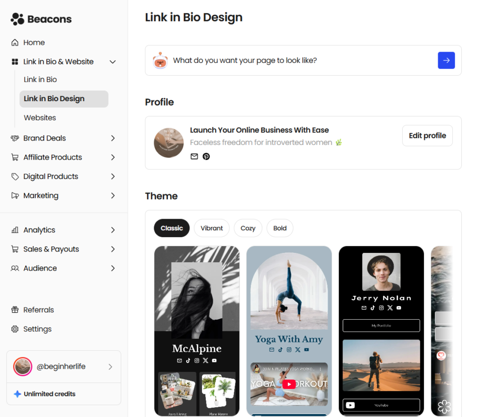 Beacons view - Begin Her Life