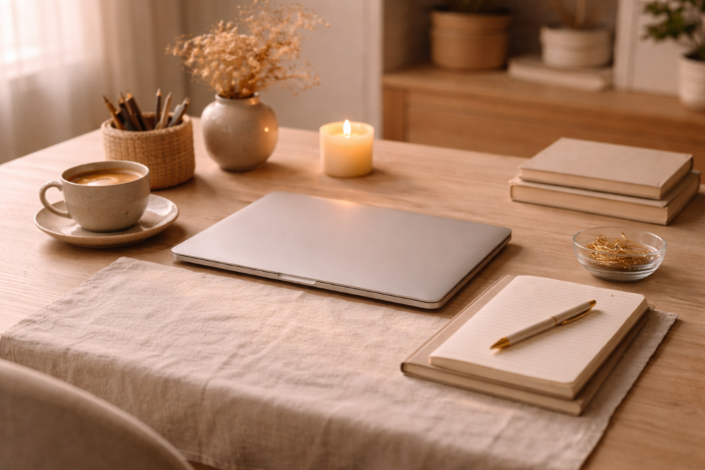 relaxing end of the day working form homw - Begin Her Life